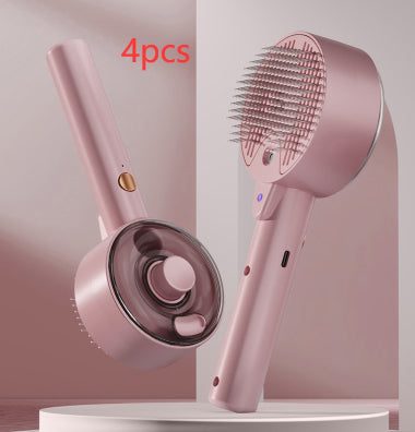 HKM-2818877 Pet Self-Cleaning Grooming Brush with UV Sterilization and Essential Oil Spray for Dogs and Cats