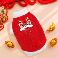 HKM-2819645 New Year Floral Chinese Style Pet Clothing for Dogs and Cats