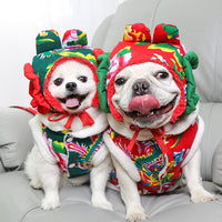 HKM-2819645 New Year Floral Chinese Style Pet Clothing for Dogs and Cats