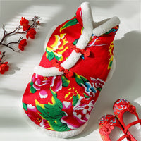 HKM-2819645 New Year Floral Chinese Style Pet Clothing for Dogs and Cats