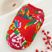 HKM-2819645 New Year Floral Chinese Style Pet Clothing for Dogs and Cats