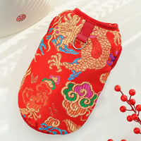 HKM-2819645 New Year Floral Chinese Style Pet Clothing for Dogs and Cats