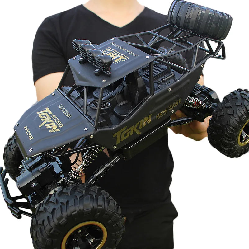 HKM-282195 1/12 Scale 4WD Off-Road Remote Control Truck with LED Lights and Metal Construction