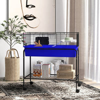 HKM-2822717 Small Animal Cage with Removable Stand and Storage for Rabbits, Guinea Pigs, and More