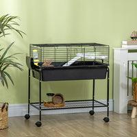 HKM-2822717 Small Animal Cage with Removable Stand and Storage for Rabbits, Guinea Pigs, and More