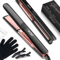 HKM-282323 Anion Hair Straightener and Curler with Real-Time Temperature Display