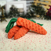 HKM-2823869 Hand-Knitted Cotton Rope Carrot Toy for Dogs and Cats - Perfect for Molar Playtime