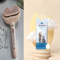 HKM-2824509 Self-Cleaning Pet Comb with Integrated Mist Humidifier for Dogs and Cats, Ideal for Dematting and Grooming