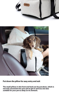 HKM-2826301 Pet Car Nest Diaper Bag - Versatile Polyester Carrier for Small Pets up to 10 kg, Beige White