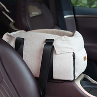 HKM-2826301 Pet Car Nest Diaper Bag - Versatile Polyester Carrier for Small Pets up to 10 kg, Beige White