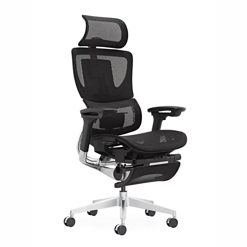 HKM-282643 Ergonomic Mesh Office Chair with Lift, Swivel, Footrest, and Adjustable Armrests