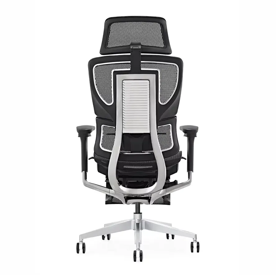 HKM-282643 Ergonomic Mesh Office Chair with Lift, Swivel, Footrest, and Adjustable Armrests