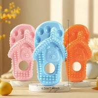 HKM-2827453 Durable Rubber Dog Chewing Slippers for Teeth Cleaning and Oral Health
