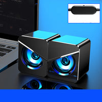 HKM-282835 USB Wired Mini Stereo Speakers with Volume Control for Desktop and Notebook Use