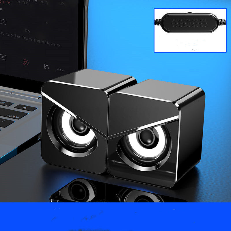 HKM-282835 USB Wired Mini Stereo Speakers with Volume Control for Desktop and Notebook Use
