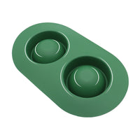 HKM-2828989 Dual-Purpose Anti-Skid Anti-Splash Silicone and Stainless Steel Pet Bowl