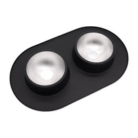 HKM-2828989 Dual-Purpose Anti-Skid Anti-Splash Silicone and Stainless Steel Pet Bowl
