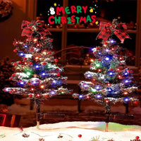 HKM-282963 Solar-Powered Waterproof Christmas Tree Lights with 2 Modes for Outdoor Pathway and Garden Decor