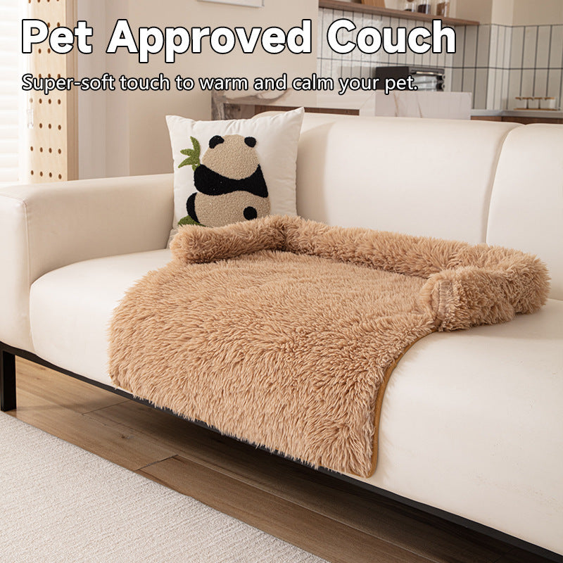 HKM-2830269 Cozy Plush Dog Bed Sofa Mat - Fluffy Nest Design for Fall and Winter Warmth