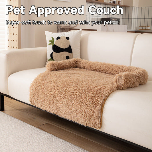 HKM-2830269 Cozy Plush Dog Bed Sofa Mat - Fluffy Nest Design for Fall and Winter Warmth