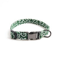 HKM-2830781 Cute Denim Blue Flower Pet Collar with Metal Buckle and Adjustable Length for Dogs