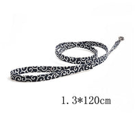 HKM-2830781 Cute Denim Blue Flower Pet Collar with Metal Buckle and Adjustable Length for Dogs
