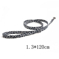 HKM-2830781 Cute Denim Blue Flower Pet Collar with Metal Buckle and Adjustable Length for Dogs