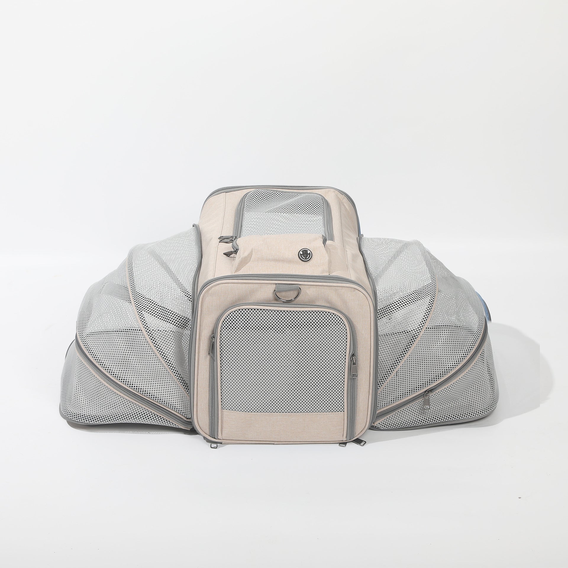 HKM-2831037 Spacious Outdoor Portable Pet Bag with Breathable Oxford Cloth – Available in Beige, Blue, Khaki, Gray, Green, and Purple