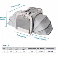 HKM-2831037 Spacious Outdoor Portable Pet Bag with Breathable Oxford Cloth – Available in Beige, Blue, Khaki, Gray, Green, and Purple