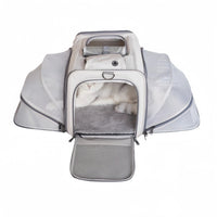 HKM-2831037 Spacious Outdoor Portable Pet Bag with Breathable Oxford Cloth – Available in Beige, Blue, Khaki, Gray, Green, and Purple