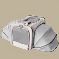 HKM-2831037 Spacious Outdoor Portable Pet Bag with Breathable Oxford Cloth – Available in Beige, Blue, Khaki, Gray, Green, and Purple