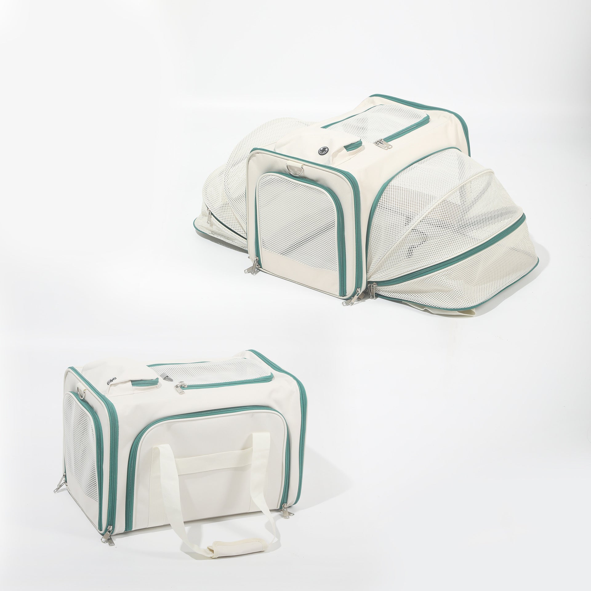 HKM-2831037 Spacious Outdoor Portable Pet Bag with Breathable Oxford Cloth – Available in Beige, Blue, Khaki, Gray, Green, and Purple