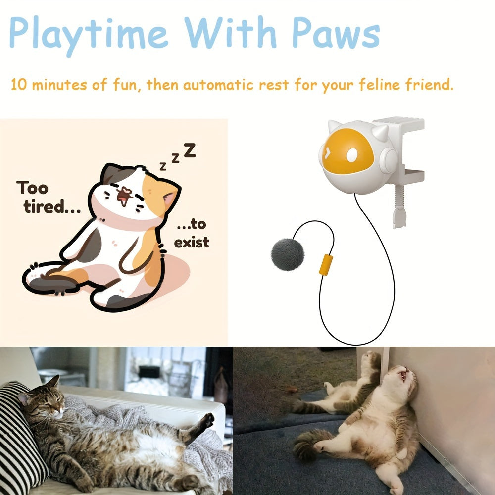 HKM-2832061 Interactive Automatic Cat Toy with Moving Ball for Stimulating Hunting Instincts – Durable Design, Battery Operated