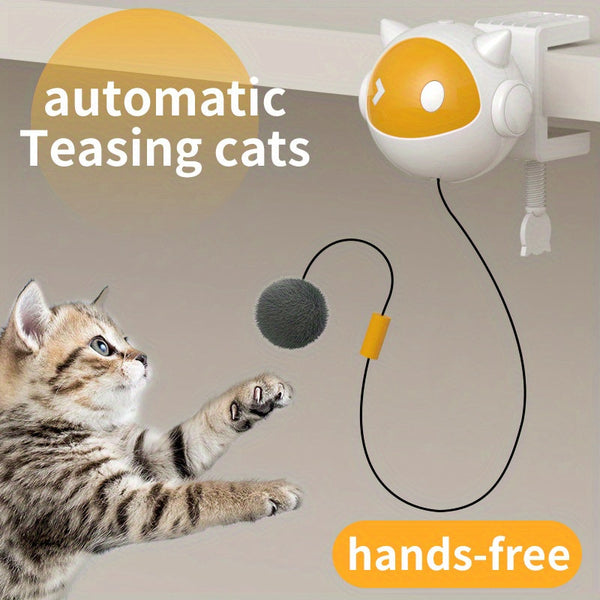 HKM-2832061 Interactive Automatic Cat Toy with Moving Ball for Stimulating Hunting Instincts – Durable Design, Battery Operated