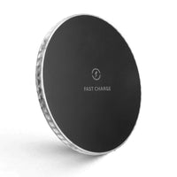 HKM-283219 Round Wireless Charger for Mobile Phones - 10W Fast Charging, Micro USB Input, Compatible with Apple & Android Devices