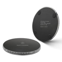 HKM-283219 Round Wireless Charger for Mobile Phones - 10W Fast Charging, Micro USB Input, Compatible with Apple & Android Devices