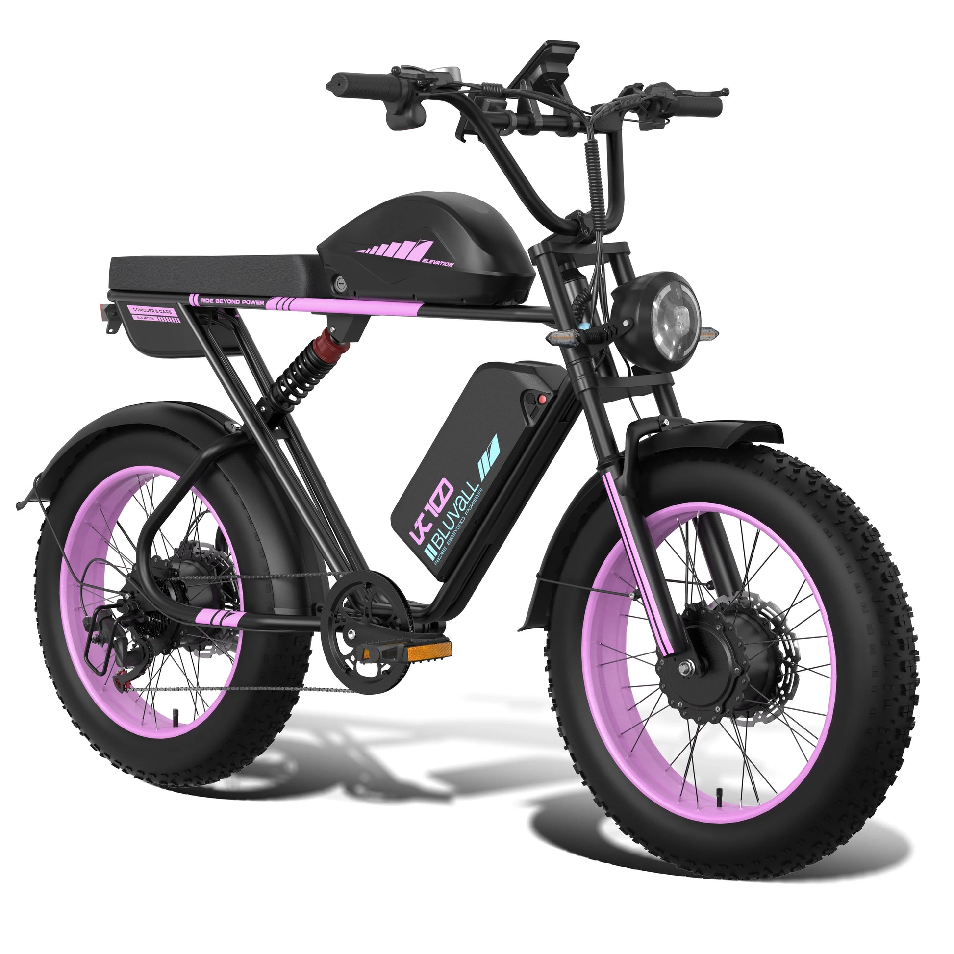 HKM-283283 2000W Dual Motor Electric Hybrid Fat Tire Bicycle with Long Range 100km and Dual Batteries