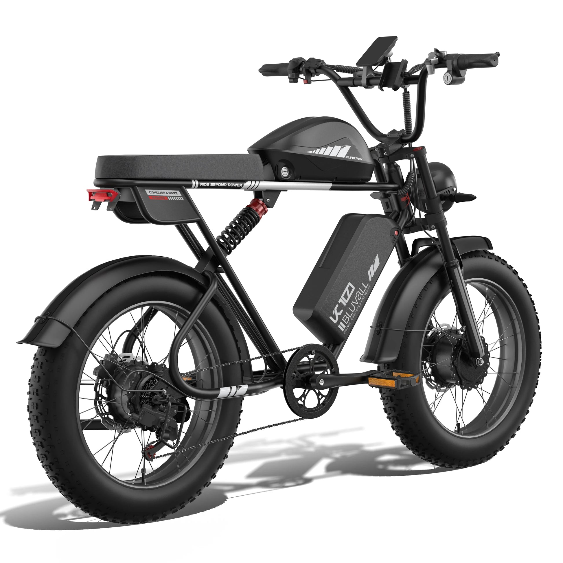 HKM-283283 2000W Dual Motor Electric Hybrid Fat Tire Bicycle with Long Range 100km and Dual Batteries