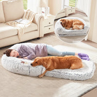 HKM-2833213 Orthopedic Human Dog Bed - 71 x 43 x 12 Inch Plush & Washable Folding Bed for Large Dogs and People