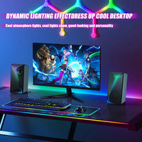 HKM-283347 2.0 Desktop USB RGB Multimedia Speaker with Super Bass for PC and Laptop Gaming