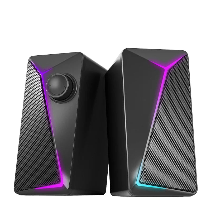 HKM-283347 2.0 Desktop USB RGB Multimedia Speaker with Super Bass for PC and Laptop Gaming
