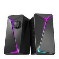 HKM-283347 2.0 Desktop USB RGB Multimedia Speaker with Super Bass for PC and Laptop Gaming