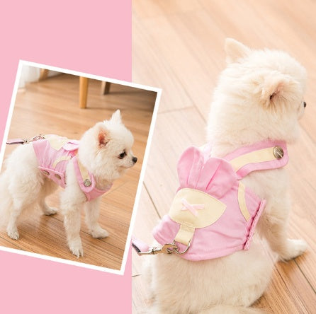 HKM-2833853 Comfortable Breathable Dog Harness and Leash Set for Small to Medium Pets