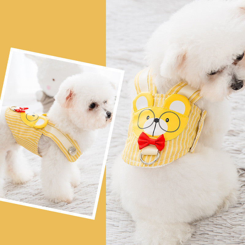 HKM-2833853 Comfortable Breathable Dog Harness and Leash Set for Small to Medium Pets