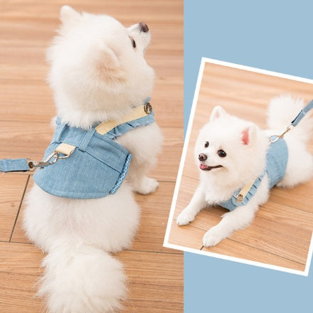 HKM-2833853 Comfortable Breathable Dog Harness and Leash Set for Small to Medium Pets