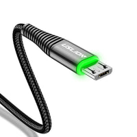 HKM-283411 LED Micro USB Charging Cable with 3A Fast Charge - Available in Multiple Lengths and Colors
