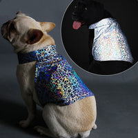 HKM-2834237 Reflective Casual Pet Clothing in Grey - Polyester Fabric, Multiple Sizes Available