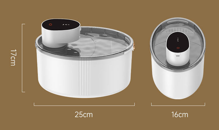 HKM-2834749 Wireless Smart Cat Water Dispenser with 4000mAh Lithium Battery and 2.5L Capacity