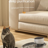 HKM-2834749 Wireless Smart Cat Water Dispenser with 4000mAh Lithium Battery and 2.5L Capacity