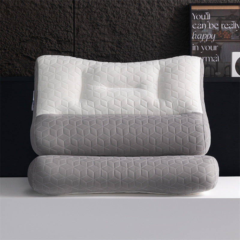 HKM-283475 Latex Cervical Support Traction Pillow for Improved Sleep - 95% Cotton Filling, Available in Multiple Sizes